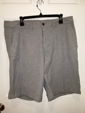 lululemon Men Shorts Bermuda Cotton/Polyester/Lycra Heather Gray Size 36